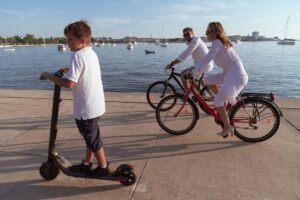 Riding a bike around Ibiza