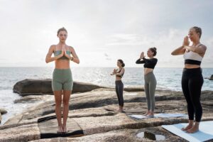 Meditading by the sea