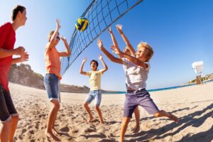 kids playing beach Ibiza