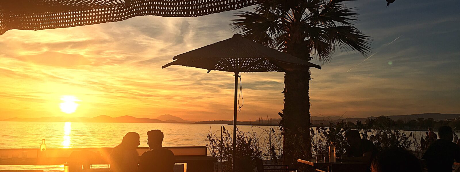 Sunset dining view in Ibiza