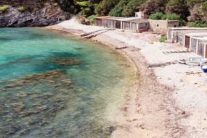 Quiet August morning at Cala Llentrisca beach, Ibiza