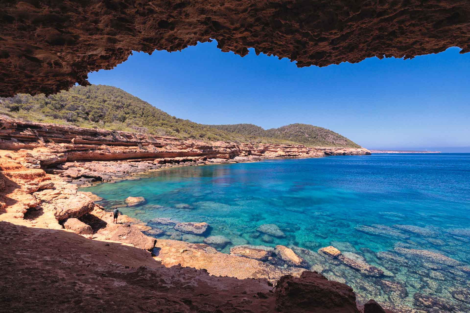 Peaceful swimming spot in one of Ibiza’s untouched coves