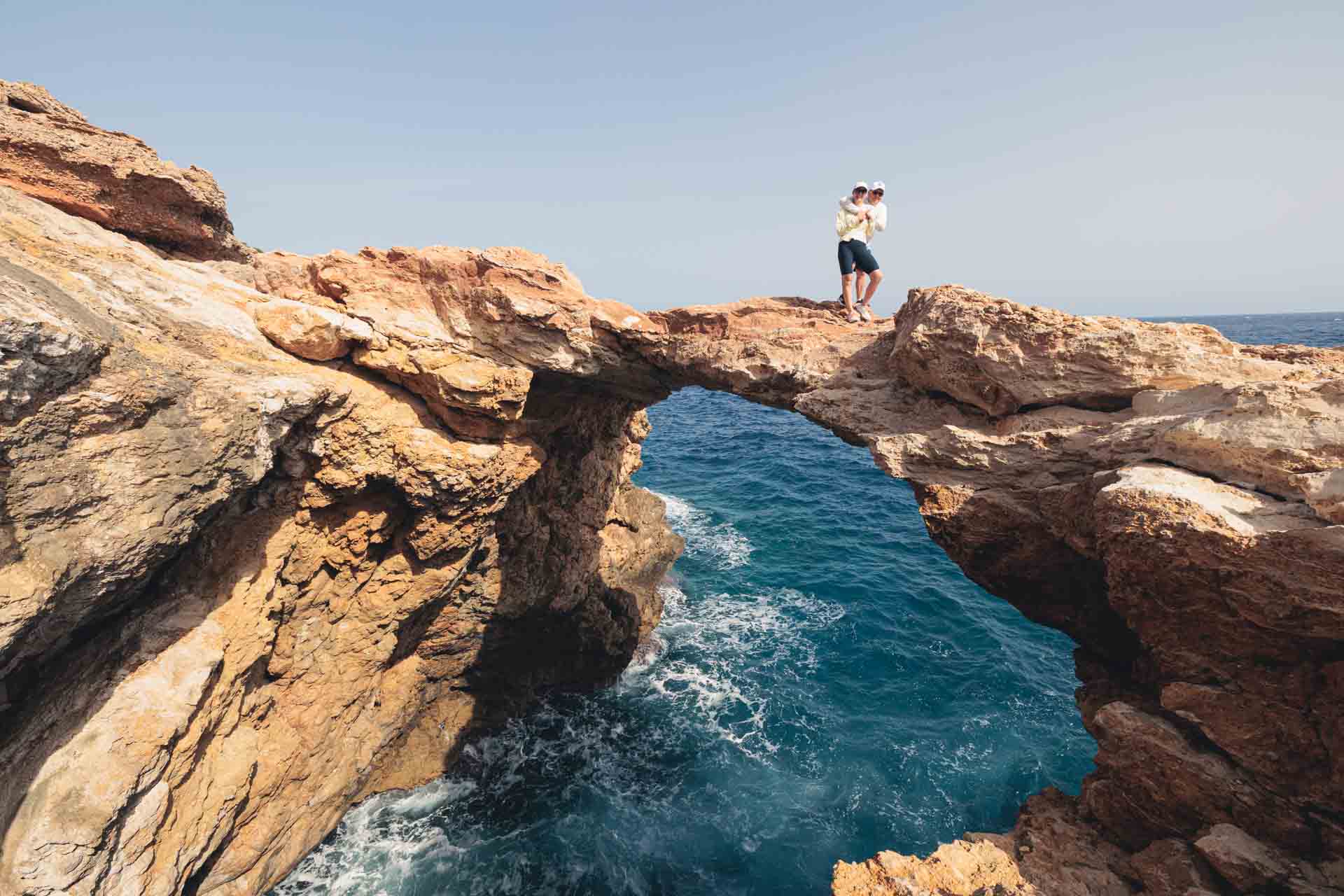 Forat Gros cliffside rock formation on Ibiza coast
